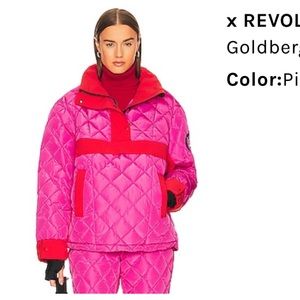 Goldbergh X REVOLVE Ski Anorak in red & pink